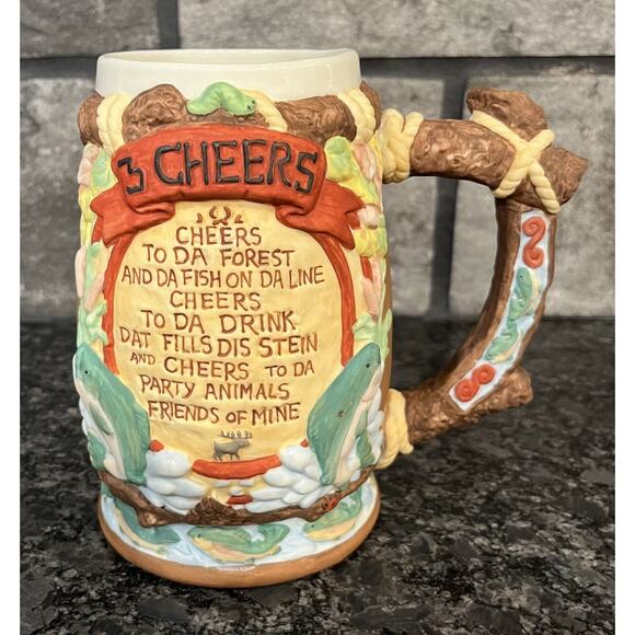 Enesco Moose Creek Crossing 3D Professional Party Animal Coffee Mug 1996 #188492 - Picture 3 of 6